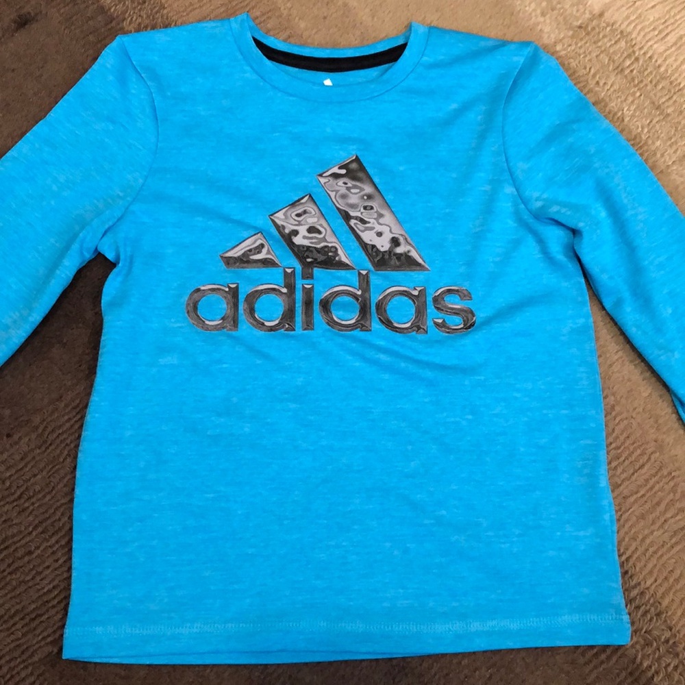 NWT Adidas Long Sleeves Blue Tee size 4T